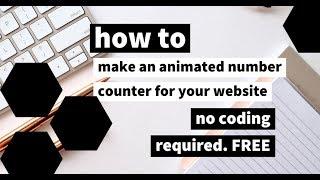 How to make an animated number counter with NO CODE - for wix -FREE