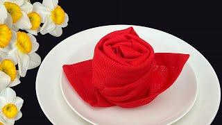 DIY: How to Fold a Cloth Napkin Into a Rose Shape