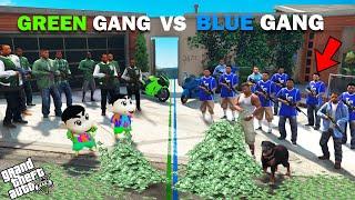 Franklin Blue Gang VS Shinchan Green Gang Who Will Collect More Money In GTA 5!