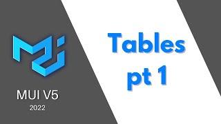 MUI V5: Tables pt 1 (Headers, Premade Tables, Virtualization, etc)