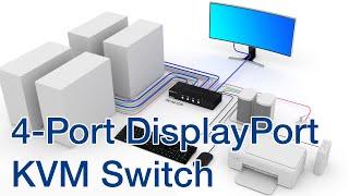 4-Port DisplayPort KVM Switch, TK-441DP | TRENDnet