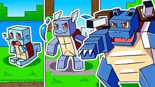 I Survived 100 DAYS as a WATER POKEMON SQUIRTLE in HARDCORE Minecraft!