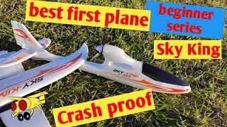 RC plane Crash WLtoys F959s Sky King RTF beginner Glider with 6-Axis Gyro