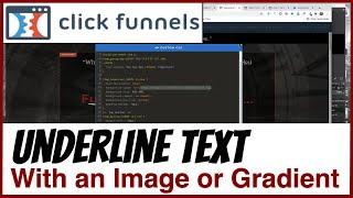 How to Use an Image or a Gradient as a Text Underline in ClickFunnels