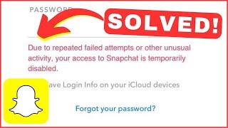 How To FIX Snapchat Login Temporarily Disabled! (2023)