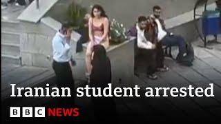 Iranian student arrested after removing clothes at university | BBC News