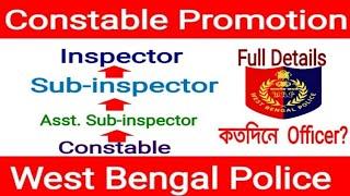 West Bengal Police Constable to Inspector Promotion //Constable Promotion Details / Police Promotion