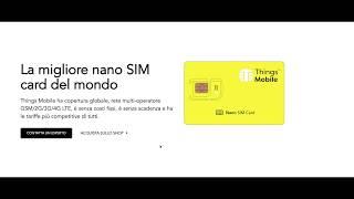 Things Mobile: Come acquistare una nano SIM IoT e M2M