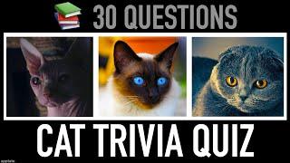 CAT TRIVIA QUIZ - 30 Cats General Knowledge Trivia Questions and Answers Pub Quiz