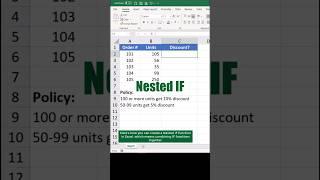 Nested IF function in Excel to combine multiple logical tests