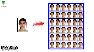 URGENT  Passport Size Photo In CorelDRAW | CorelDRAW Tutorial | Designing Ideas By @Masha_Graphics