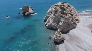 Aphrodite's Rock - Cyprus .. Beautiful Aerial Video