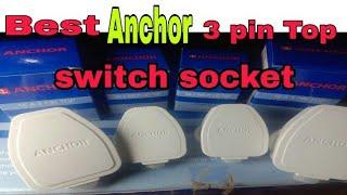 एंकर 3 pin Top Best unboxing/ Anchor switch socket modular