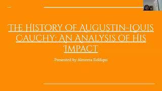 Life and Contributions of Augustin-Louis Cauchy