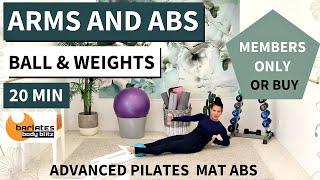 TRAILER / 12 MIN ADVANCED ARMS AND ABS EXTREME WORKOUT AT HOME // PILATES BALL & LIGHT WEIGHTS!