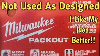 Milwaukee Packout Accessory Not Being Used As Designed. I Think My Idea's Better !!!