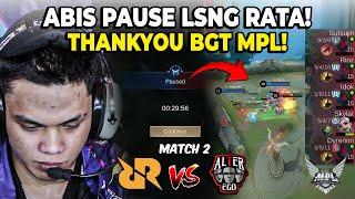 PAUSE TIBA-TIBA RRQ RATA! THANKYOU BGT MPL! RRQ VS ALTER EGO MATCH 2 MPL S14