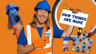 Handyman Hal visits Factories | Learn How Things are Made | Bike Factory and Kazoo Factory