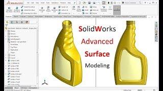 SolidWorks advanced surface modeling|How to Make a Bottle in SolidWorks