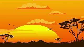 African Savannah Sunset  -   Motion Graphics  -  Background Video