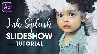Ink Splash Slideshow Animation in Adobe After Effects | No Plugin Required