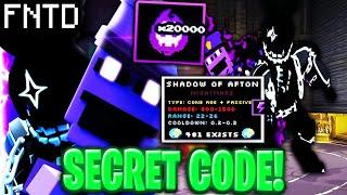 Five Nights TD UPDATE 30 CODES SHADOW OF AFTON SHOWCASE! ROBLOX FIVE NIGHTS TD CODES 2025