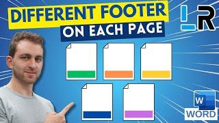 Different footer on EACH PAGE in MS Word  1 MINUTE