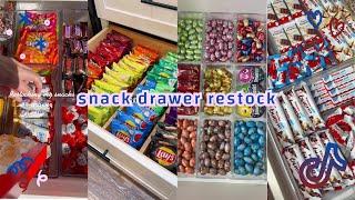 Snack drawer restock || organizing and restocking ASMR || Tiktok compilation 