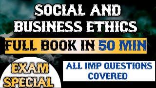 SOCIAL AND BUSINESS ETHICS ALL IMPORTANT QUESTIONS #importantquestions #exam #bcom #hindi