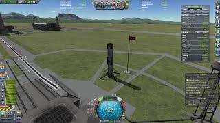 KSP Autonomous Falcon 9 Booster Landing Test with KRPC - Python