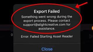Fix Alight Motion Export Failed Something went wrong during the export process. Problem Solve