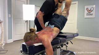 Patient Folded In Half To Bring Relief  ASMR Chiropractic *Cracks & Massage*