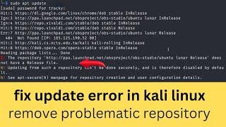 how to fix update error in kali linux 2023