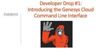 DevDrop 1: Introduction to the Genesys Cloud Command Line Interface