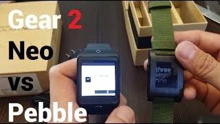 Galaxy Gear 2 NEO Unboxing vs Pebble