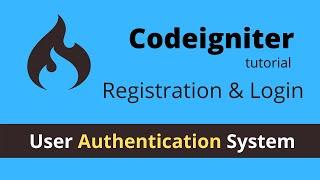 User registration and login - CodeIgniter 3 Tutorial