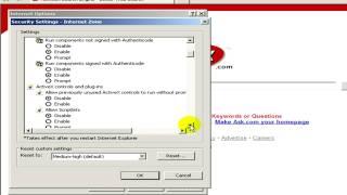 ActiveX Controls : How to Allow ActiveX Controls to Run