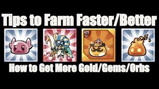 How to Get Gold/Gems/Orbs Faster! Tips on How to Improve Farming Speed for JR - Summoner's Greed