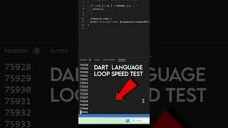 Flutter dart vs Go language who will win  #flutter #dart #golang #speedtest #shorts