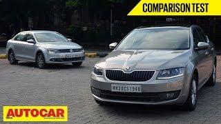 2013 Skoda Octavia vs Volkswagen Jetta | Comparison Test | Autocar India