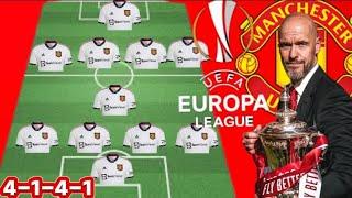 TEN HAG & EUROPA LEAGUE TITLE~ NEW Man United Predicted 4-1-4-1 Line Up Next Season Under Ten Hag