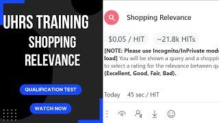 UHRS Qualification: Shopping Relevance