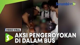 Viral Aksi Pengeroyokan di Dalam Bus, Pelaku Kini Diburu Polisi