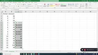 Moving Average Forecasting Using Microsoft Excel