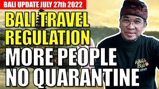 Bali Travel Regulation Updates - more people no need to do quarantine