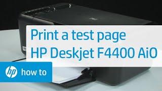 Printing a Test Page | HP Deskjet F4400 All-in-One Printer | HP