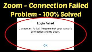 Fix Zoom App Login Failed Error || Connection Failed Check Your Internet Connection And Try Again