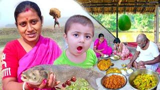 My Village Life। Morning Routine। Big Fish Catching In The Pond। Cooking Village Food। Rural Life