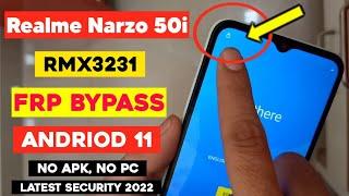 Realme Narzo 50i (RMX3231) Frp Bypass | Narzo 50i Andriod 11 Google Account Remove | New solution