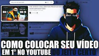 (JEITO CERTO) - COMO FAZER MEU VÍDEO APARECER NA PRIMEIRA PÁGINA DO YOUTUBE